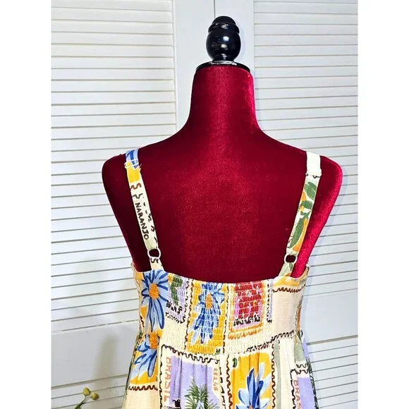 Paper Heart Anthropologie Wo's Strappy Stamp Floral Postcard Maxi Dress SzS 2803 - Picture 12 of 14